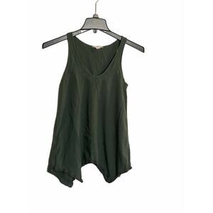 Sun And Shadow Women’s Olive green Tank Blouse Top Size Xs scarf hem style